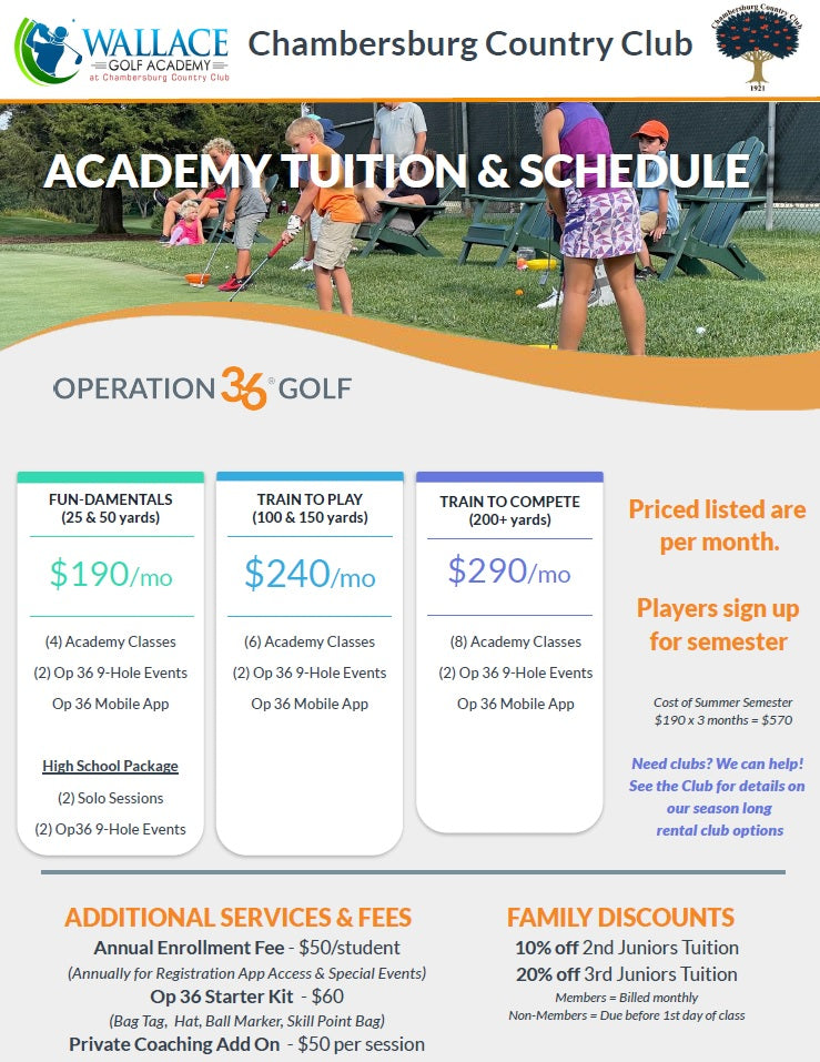 Spring Golf Academy Player Package Mull Family 2026
