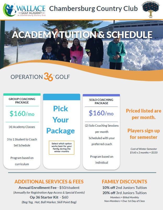 Winter Golf Academy Player Package Motter 2024