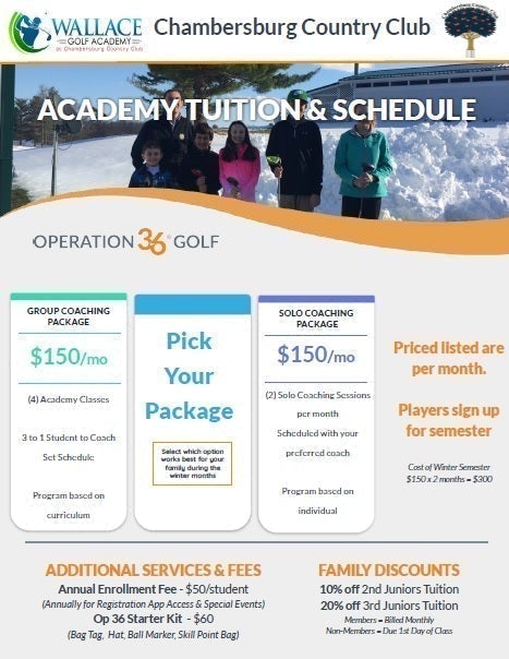 Golf Academy Player Package Shenberger Winter 2022